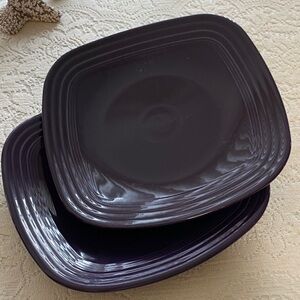 Elegant Purple Square Dinner Plates